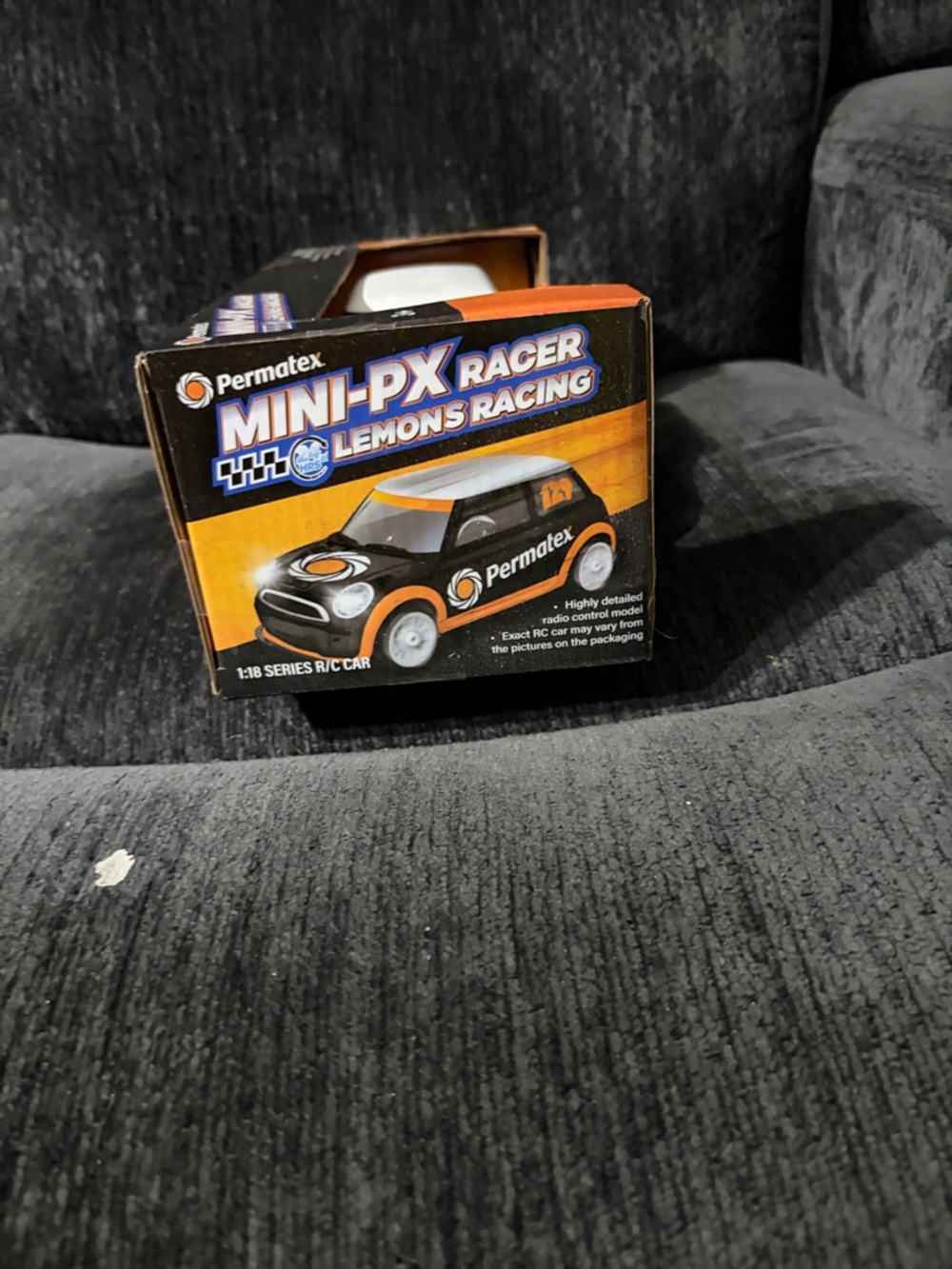Mini-PX Racer Remote Control Car - Black & Orange - Picture 2 of 5